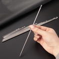 thumbnail image 4 of 3 Inch (Pack of 5) Extra-Long Thick Hand Sewing Needles with Large Eye Holes, Sharp Tips, Fine Gauge for Heavy-Duty Fabric, Quilting, Mending, Handcrafts for Home & DIY Enthusiasts, 4 of 5