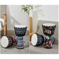thumbnail image 2 of Batería HUOGUO, tambor de mano Djembe africano de 8 pulgadas con patrones artísticos, 2 of 5