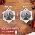 thumbnail image 3 of 3drose, Massachusetts, Cape Ann, Gloucester, Gloucester Schooner Festival, 3 inch Snowflake Porcelain Ornament, 3 of 7