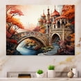 thumbnail image 2 of Designart "Orange Bridge curious Archway" Architecture Metal Wall Decor, 2 of 5