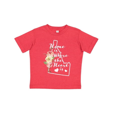 

Inktastic Idaho Home is Where the Heart is with Watercolor Floral Gift Toddler Boy or Toddler Girl T-Shirt