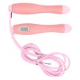 thumbnail image 4 of Cuerda para saltar conteo inteligente cuerda de alambre de acero de longitud ajustable para entrenamiento físico rosa, 4 of 5