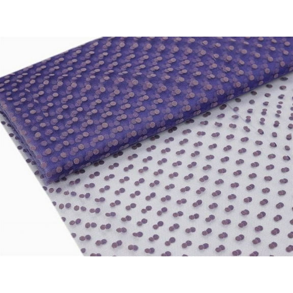 Balsa Circle Polka Dots Wedding Tulle Roll 60" x 10 yards Cake Purple