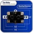 thumbnail image 3 of Appli Parts APFR-290 90-290, 24 VAC Coil, Heavy Duty Switching Fan Relay, SPST Normally Open AC and heating Furnace blower relay Universal fit multi position bracket, 3 of 8