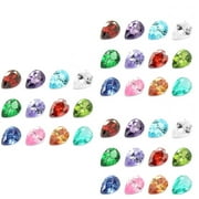 Treasure Gems Kids Activities for Gemstones Crafts Jewels Pointed Bottom 36 Pcs