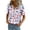 Blue, variant on 250th Anniversary Top for Women 1776-2026 - Patriotic USA Flag Wave Print Button Down Shirt with Pocket - Short Sleeve Collared V-Neck Blouse for Business Casual Work & Independence Day Red L