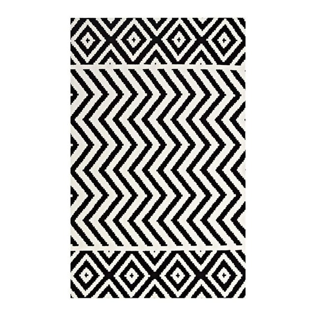 Modway Ailani 8' x 10' Area Rug in Black and White