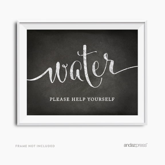 Water Vintage Chalkboard Wedding Party Signs