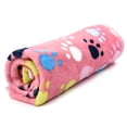 thumbnail image 2 of LUXMO PREMIUM Pet Blankets Small Soft Warm Coral Velvet Blanket for Dogs & Cats, Paw Print, 2 of 6