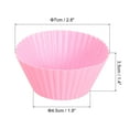 thumbnail image 2 of 18 Piezas de Moldes de Silicona para Cupcakes, Forros Antiadherentes para Muffins, para Cocinar Huevos, Moldes para Hornear Muffins y Pasteles en Color Rosa, 2 of 7