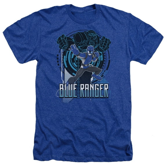 Power Rangers - Blue Ranger - Heather Short Sleeve Shirt - XX-Large