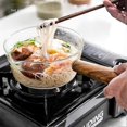 thumbnail image 2 of Soup Pot Borosilicate Glass With Wooden Handle, Saucepan Easy Clean Cookware Gas Stove Compatible, 2 of 5