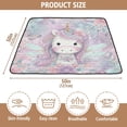 thumbnail image 4 of WOBOGO Beautiful Unicorn Baby Playmats Extra Large Waterproof Rollable Activity Pads for Toddlers 50×50inch, 4 of 7