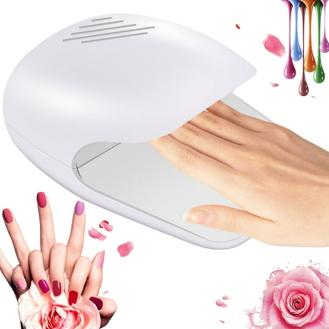 HLONK Mini Nail Dryer Portable Nail Lamp for Regular Nail Polish Nail Fan Dryer Battery Operated Nail Art Polish Machine Quick-Drying Nail Art Safe Tools for Women Kids