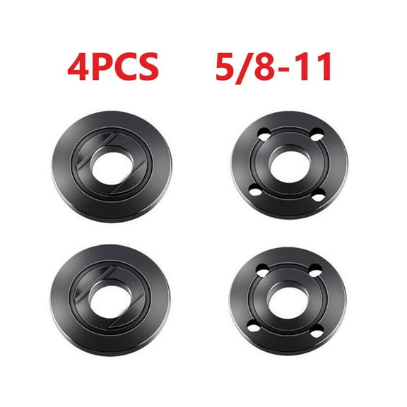 4Pcs Angle Grinder Flange Nut 5/8-11 Inner Outer Lock Nuts For Fits All 4-1/2",5" And 7" Grinders Electric Angle Grinder Flange