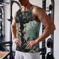 thumbnail image 5 of Gukieu Zombie Flower Apocalypse Print Men's Quick Dry Fitness Vest, Round Neck Sleeveless Fitness Bodybuilding Top-X-Large, 5 of 7