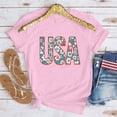 thumbnail image 2 of jobturf American Flag Tops Women Summer Cute Short Sleeve Tunic Shirt Patriotic 4th of July Tee Memorial Day Tshirt Girls Crop Tops, 2 of 6