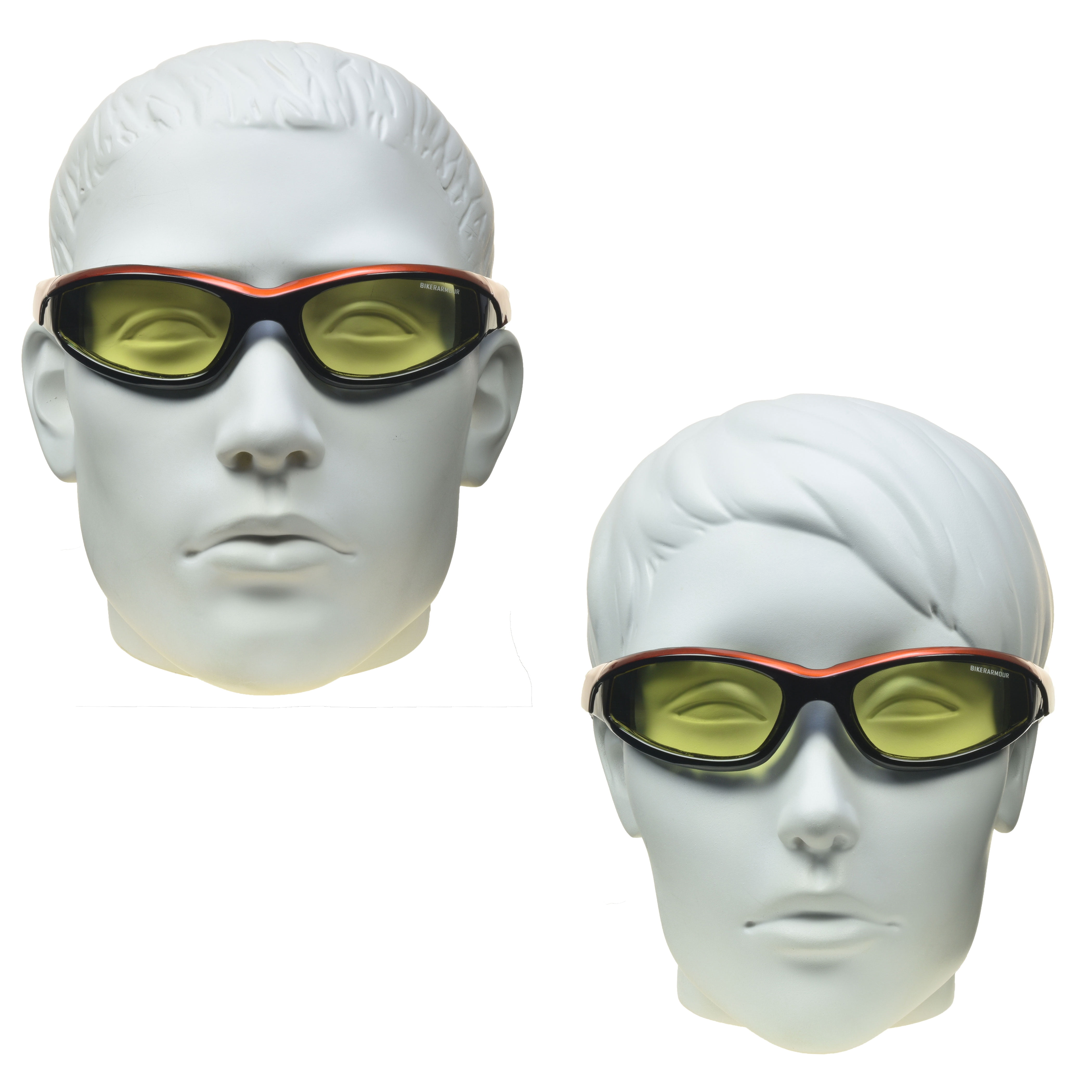 Bikershades Motorcycle Transitional Sunglass Day Night Riding Photochromic Orange Yellow