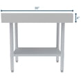 thumbnail image 6 of Pemberly Row 30x24 Heavy Duty 16-Gauge Stainless Steel Equipment Stand in Silver, 6 of 7