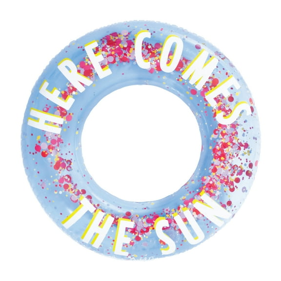 Packed Party Large 37 inch 'Here Comes The Sun' Inflatable Confetti Filled Tube, Pool Float, Multi-Color, Female, Age 14