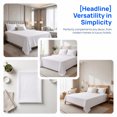 thumbnail image 3 of Unique Bargains Microfiber Ice Bed Sheet Flat Sheet Bedding for Bedroom White 91"x96", 3 of 5