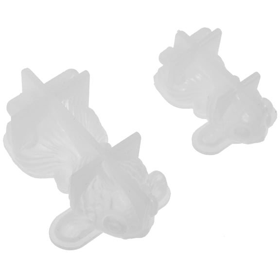 TABLZONE 2-Pack White Silicone Mold for Small Resin Fish Crafts, Crystal Epoxy Mold with , Easy Release Design
