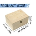 thumbnail image 3 of Kingtowag Unpainted Wood Storage Box, Craft Organizer, 12"X8"X6" Natural Grain Farmhouse Decor Organizer, Dust-Protecting Lid & Sustainable Hardwood Craftsmanship For Home Office Accessories, 3 of 9