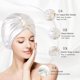 thumbnail image 2 of 1 gorro de dormir de seda blanca para el cuidado del cabello de las mujeres, gorro de noche de seda de doble capa con elástico para proteger el cabello encrespado y rizado, 2 of 5