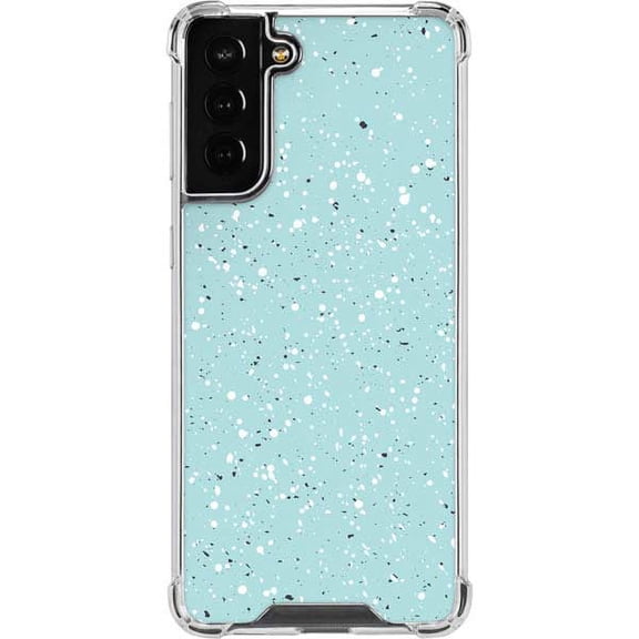 Skinit Polka Dots Mint Speckled Galaxy S22 Plus Clear Case