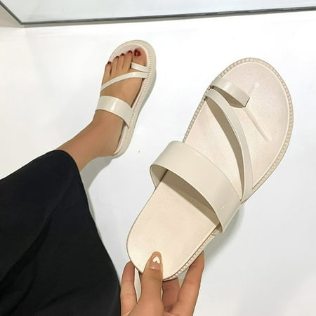 

Herrnalise Fashion Women Open Toe Slide Sandals Flip Flops Beach Slippers Flats Shoes Women s Shoes under $30