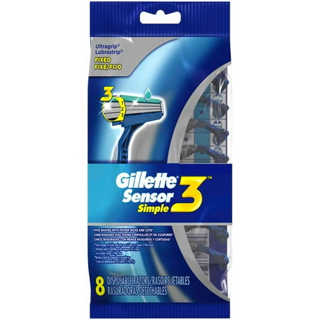 Gillette Sensor3 Mens Disposable Razors - 8ct