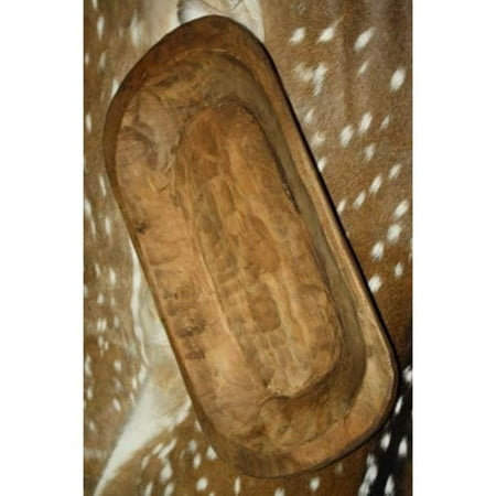 

HetayC Rustic Home Decor 22 inchCarved Wooden Dough Bowl Primitive Wood Trencher Tray