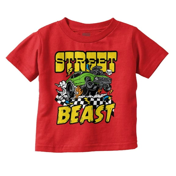 Cool Street Beast Cartoon Racecar Youth T Shirt Tee Boys Infant Toddler Brisco Brands 6M
