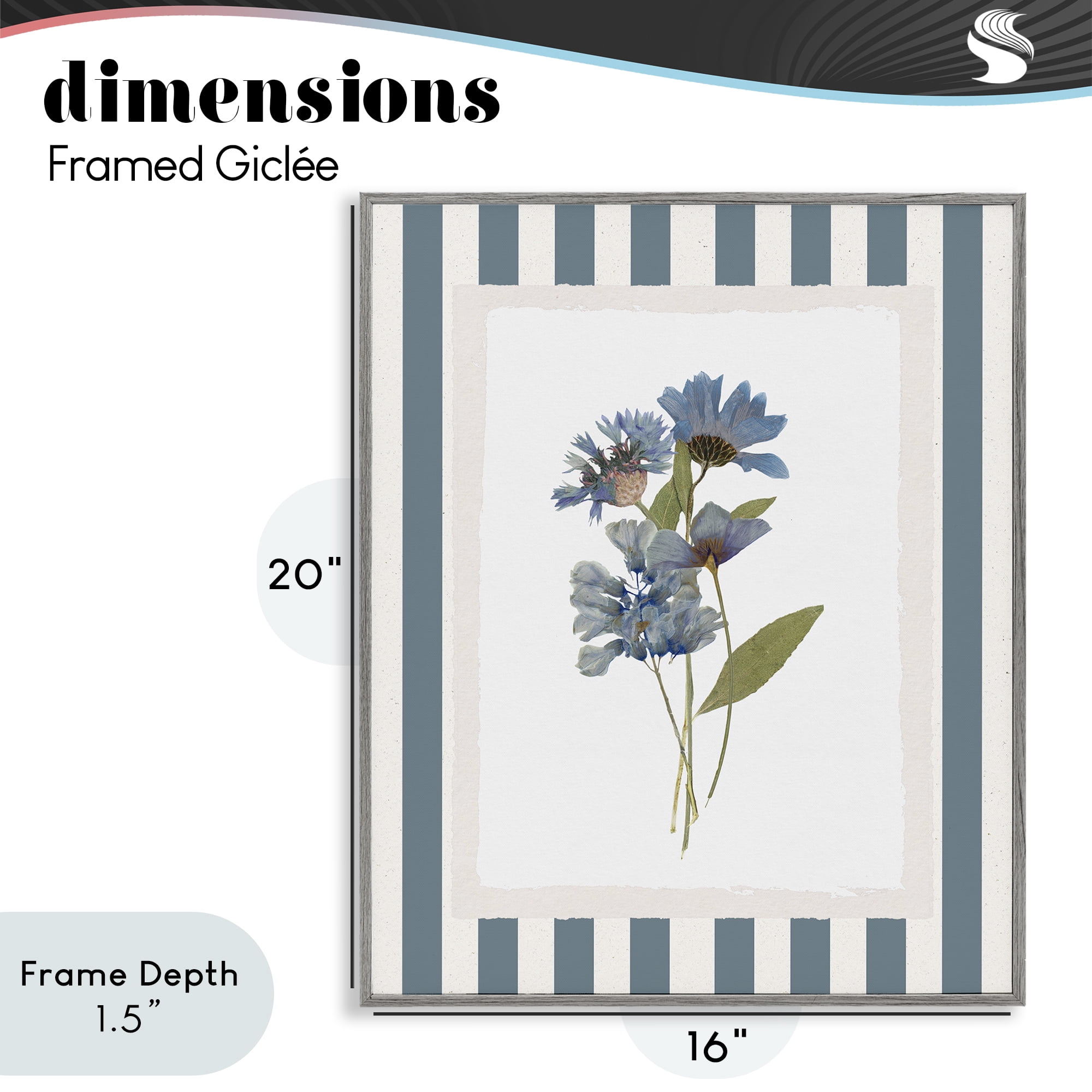 Stupell Industries Summer Memories Florals Gray Framed Giclee Art, design by Val Rhodes