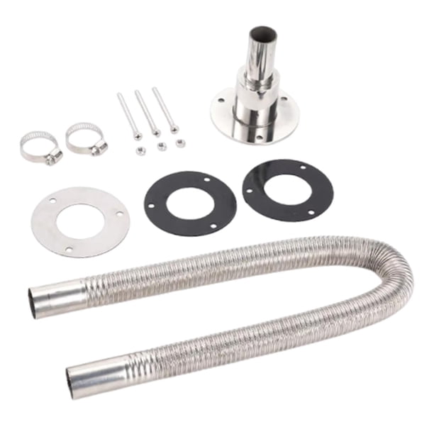Tubo de escape para calentador de aire de acero inoxidable 316, portátil y universal. Cabeza recta