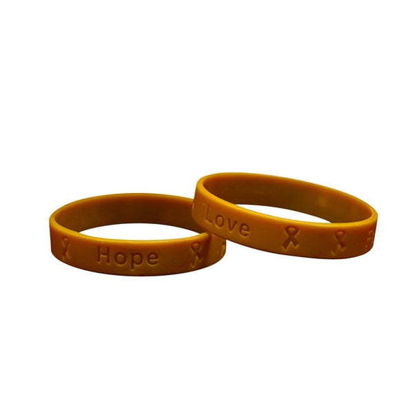 Bulk Brown Awareness Silicone Bracelets (25 Bracelets)