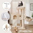 thumbnail image 6 of Amolife 36 Inch Cat Tower Multi-Level Cat Tree with Scratching Posts Kitty Pet Play House, Beige, 6 of 6