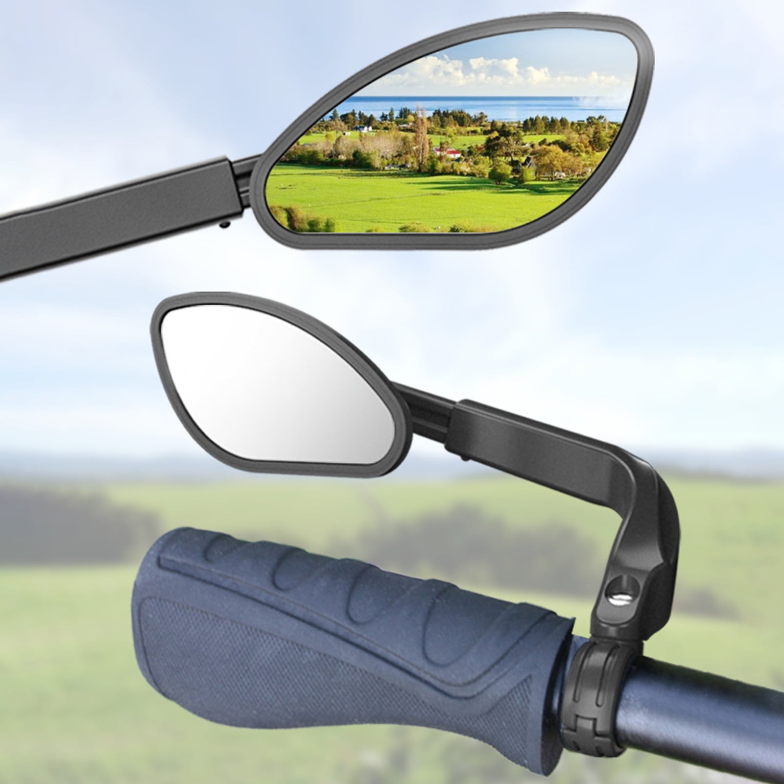 1 Pair 360° Adjustable Bicycle Rear View Mirror MTB Bike Back Mirror Reflector 