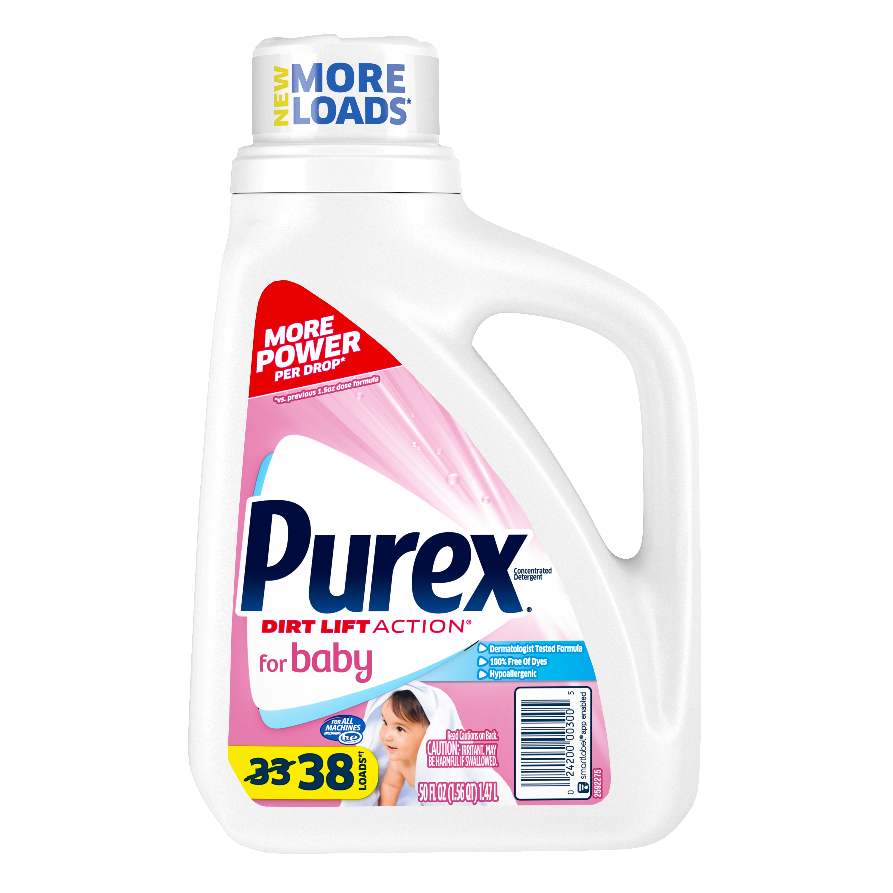 Purex Baby, 38 Loads, Liquid Laundry Detergent Baby, 50 fl oz Walmart