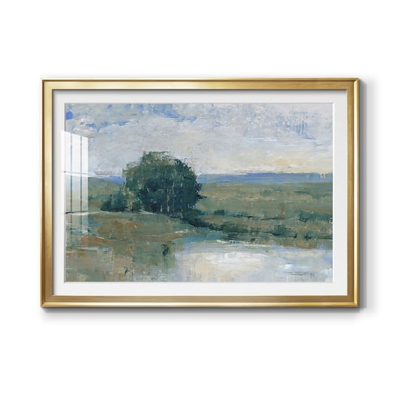 Riverbank Impression I Premium Framed Print - Ready to Hang