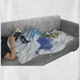 thumbnail image 6 of Anemone Flower Soft Flannel Fleece Throw Blanket, Rustic Floral Design with Blooms in Watercolors Splashes, Cozy Plush for Indoor and Outdoor Use, 70" x 90", Lavender Pale Blue Green, by Ambesonne, 6 of 6
