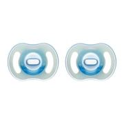 Tommee Tippee Ultra-light StayPut NightGlow Pacifier, 6-18 Months, 2 Pack, Soft Skin Feel, Extra Air Flow