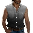 thumbnail image 2 of Njagoc3 Mens Denim Sleeveless Shirt, Lightweight, Durable for Summer Outdoor Work & Casual Gatherings, 2 of 6