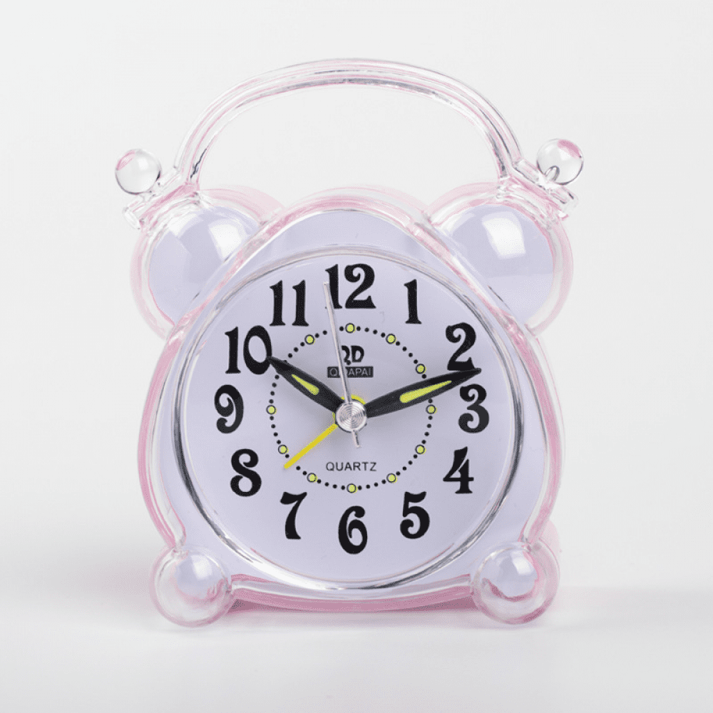 JUSTUP Digital Alarm Clocks For Bedrooms, Transparent Portable Alarm