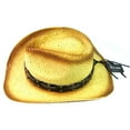 thumbnail image 4 of Straw Cowboy Hat Men Cowgirl Hats Women Sun Hat Sombreros Vagueros Classic Western Accents, 4 of 7