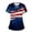 Dark Blue, variant on 4Th Of July Shirts Women, Scrubs For Tops Cutout V Neck Short Sleeve Workwear With Pockets Red White And Royal Blue American Flag Top Workout Tank Women Scrubs Sets Tank (XL, Royal Blue) ZMTing