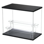 Uxcell 3 Tier Acrylic Clear Display Case Box Dustproof Protection Showcase for Action Figures, Collectibles, Black