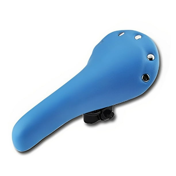 Greeniant Cojín de sillín de bicicleta con remaches Vintage Universal, repuesto de asiento de cuero PU para bicicletas, piezas de repuesto para Ciclismo Azul