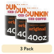 (3 pack) Dunkin'® Original Iced Coffee, 40oz Bottle