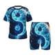thumbnail image 1 of Balery Blue Yin And Yang Conjunto de Pijama Infantil de Manga Corta con Estampado – Ropa de Dormir de Algodón Suave-3X-Large, 1 of 4